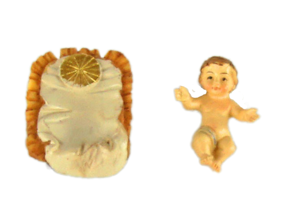 Jesukind im Bett K 001-3 – Liebevolle Krippenfigur für eine besinnliche Weihnachtskrippe